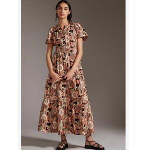 Anthropologie Floral Maxi Dress - Multicolor